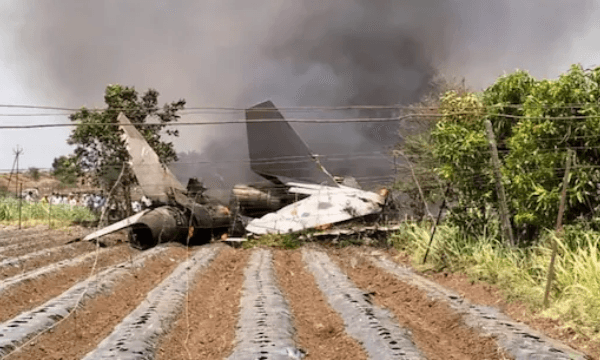 Fighter aircraft has crashed | ফের ভেঙে পড়ল বায়ুসেনার জাগুয়ার বিমান, দেখুন কী অবস্থা