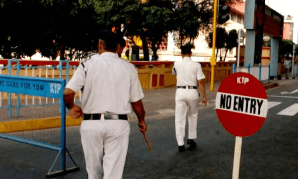 kolkata police no entry